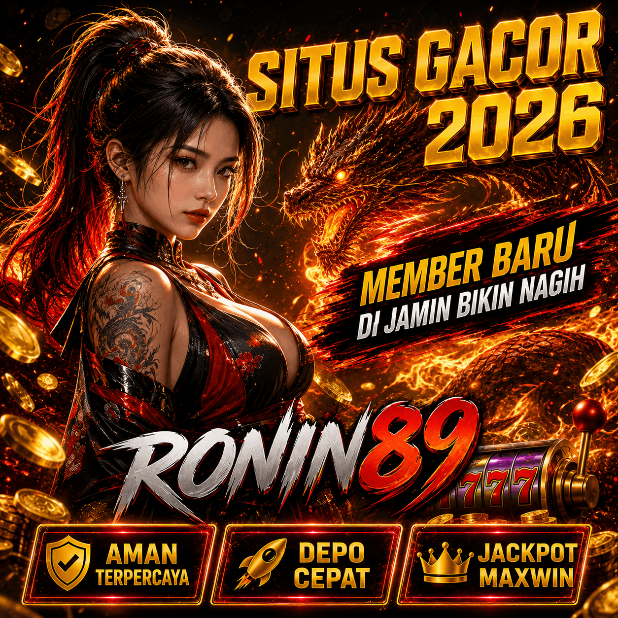 Thumbnail 1 of 3, Poster, RONIN89㊙️Alternatif Bandar Slot Resmi Dengan Proses Deposit Mudah Cepat designed and sold by RONIN89.